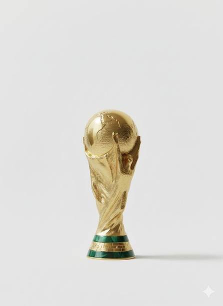 BohoAura Football World Cup Trophy Replica, Gold Colour, A Tribute to the Legendary Decorative Showpiece  -  20 cm