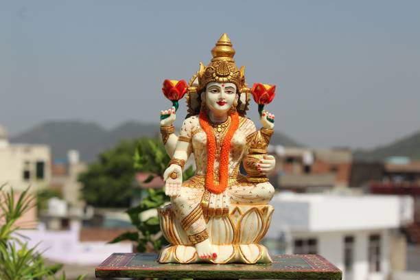 Antiques Nirmala lakshmi diwali puja idol Decorative Showpiece  -  24 cm