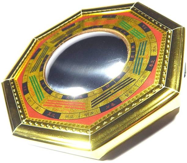 Zoltamulata Feng Shui Chinese Concave Bagua Pakua Mirror Wall Door Hanging for Fengshui Decorative Showpiece  -  5 cm