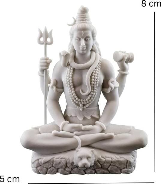 ServDharm Shiv Ji Idol/ Statue/ Figurine/ Murti Decorative Showpiece  -  8 cm