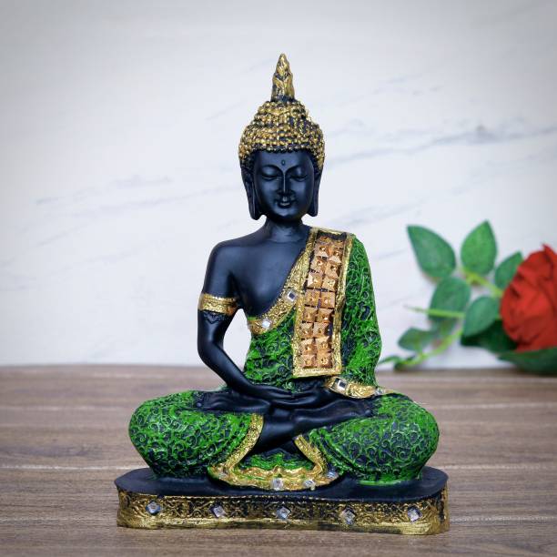 GW Creations Beautiful Lord Gautam Buddhain Meditating Position Statue for Home Decor Decorative Showpiece  -  25 cm