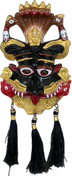 SalvusEstore Narsingh Kirtimukha Wall Hanging Nazar Battu: Ward Off Evil, Invite Blessings Decorative Showpiece - 15 cm