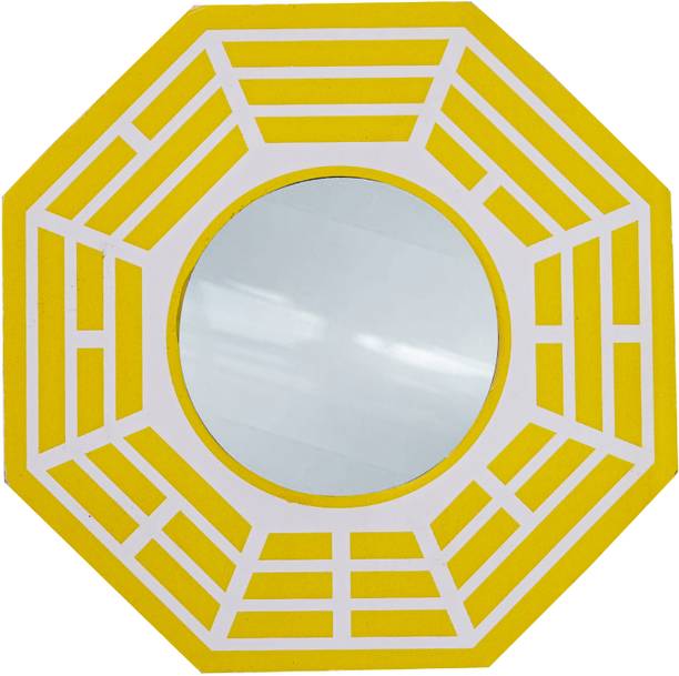 HAWAI Feng Shui Pakua Bagua Mirror For Vastu Decorative Showpiece (6x6 inch)for Home Decorative Showpiece  -  15 cm