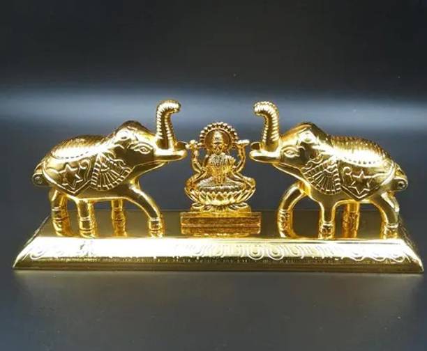 DARIDRA BHANJAN Chandan Roli Kumkum Chawal Tilak Box with Laxmi ji Murti Double Sindoor Dani Decorative Showpiece  -  7 cm