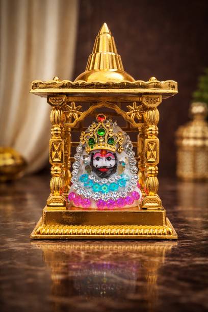 SHRI KHATUSHYAM CREATION Decorative Figurine Mandir Pooja Home Decor Car Dashboard Idol khatu shyam ji Decorative Showpiece  -  10 cm
