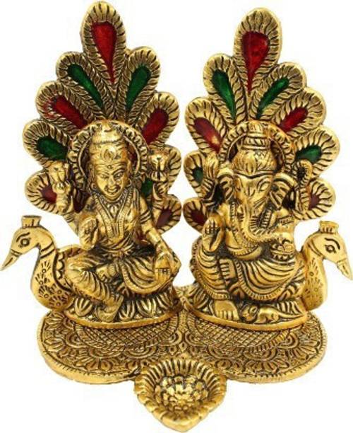 SBBCO Laxmi Ganesha God idol - Lakshmi Ganesh Murti Decorative Showpiece  -  12 cm