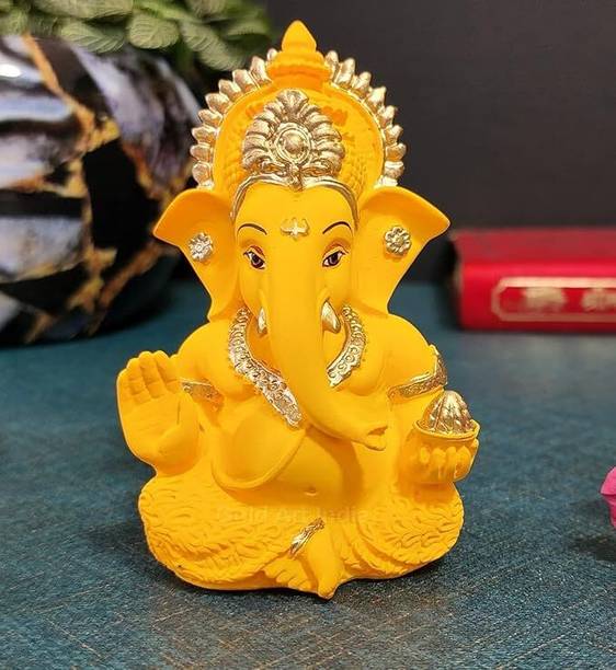 Tanvi creations Premium Quality Ganpati Statue/idol /murti for home/office/room/Car/gift Decorative Showpiece  -  8 cm