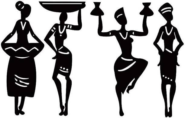 Ativan decor Tribal Women Abstract Wall Art Decor For Stylish Interiors Warli Wall Decor Decorative Showpiece  -  0.5 cm