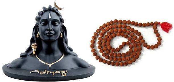 AADHAN TRADERS Adiyogi 3D Shiva God Idols Statue for car dashboard Decorative Showpieces Decorative Showpiece  -  7.5 cm