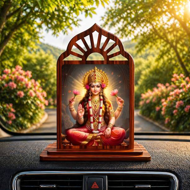 GiftsRange Lakshmi Mahalakshmi Shridevi Padma Car Dashboard Idol Decorative Showpiece  -  11 cm