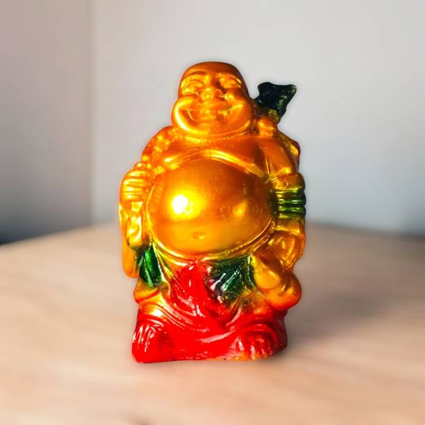 Shv Divine EDGE Laughing Buddha Idol | Statue for Home/Office/Car Dashboard Decorative Showpiece  -  8.1 cm