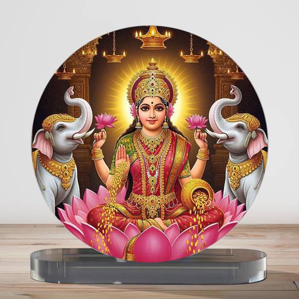 Kaqeink Maa Lakshmi Cardashboard Idol Decorative Showpiece  -  7.62 cm