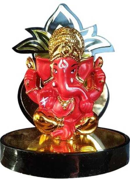RAMASITA RAMA Art,:Ganpati Idol/Ganesh ji/Ganpati Bappa Idol Perfect for Car Dashboard | Decorative Showpiece  -  9 cm