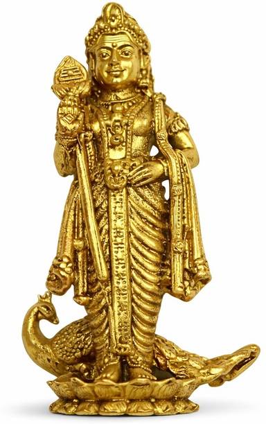 SRK ONLINE RETAILER 2 Inch Brass Murugan Idol - Pack of 1 Decorative Showpiece  -  5 cm