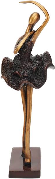 D Brasso Brass Dancing Girl Statue - Ballerina Murti for Home Decor Showpiece Decorative Showpiece  -  30 cm