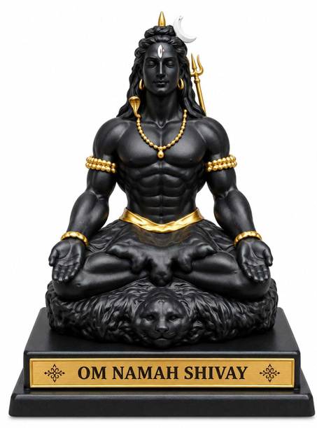 Bhakti Premi Divine Shiva Idol – A Symbol of Peace, Power & Spiritual Energy** Decorative Showpiece  -  10 cm