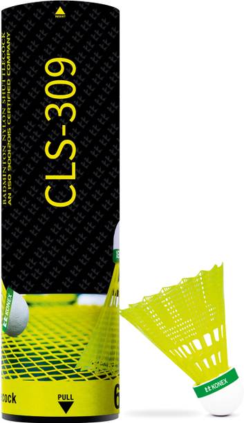 Konex Stable Flight & Fast Recovery Premium Nylon Shuttle  - Yellow