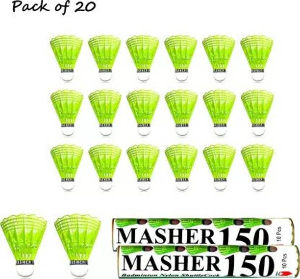 RRTraders Premium Plastic Shuttlecocks ( Pack of 20) Plastic Shuttle  - Green
