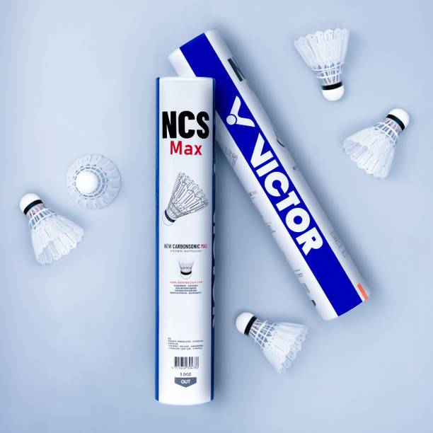 VICTOR NCS CARBONSONIC MAX(12 PCS) Feather Shuttle  - White