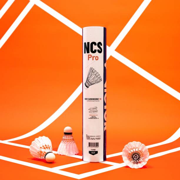 VICTOR NCS PRO Shuttles|Future of Future of Premium synthetic badminton shuttlecock Feather Shuttle  - White