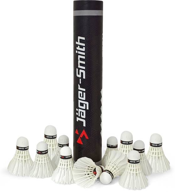 Jager-Smith Tern Badminton shuttlecock for outdoor Badminton sports Feather Shuttle  - White