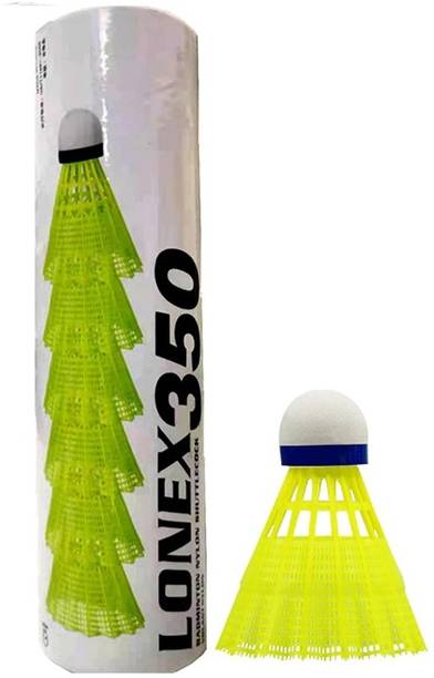 WAIT2SHOP LONEX350 Badminton Shuttlecock with Heavy Cork, Kids Beginner's Practice Nylon Shuttle  - Multicolor