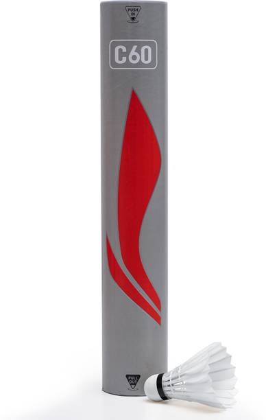 LI-NING C60 Feather Shuttlecock Feather Shuttle  - White