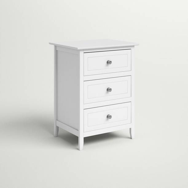 UNITEK FURNITURE Santaana Sheesham ( Rosewood ) 3 Drawer Solid Wood Bedside Table