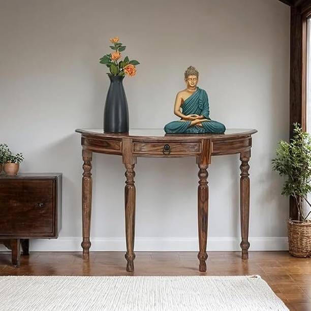 Home wood Handmade entryway Classic Look Wooden Console Table for Home Decor (Brown) Solid Wood Console Table