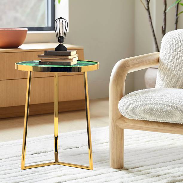 Metalsmith Round Side Table For Indoor, Outdoor, Home And Office, Metal Side Table Steel Side Table