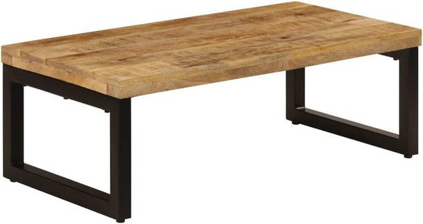 Indian Decor RWXL02 IndustrialCoffee Table for Living Room, Rustic Wooden Accent Metal Side Table