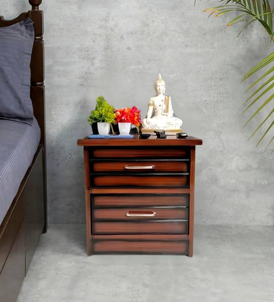 Ajanta Furniture house Premium Drawer Table With Lock/Side table/Table with Lock/Table with Drawer Engineered Wood Bedside Table
