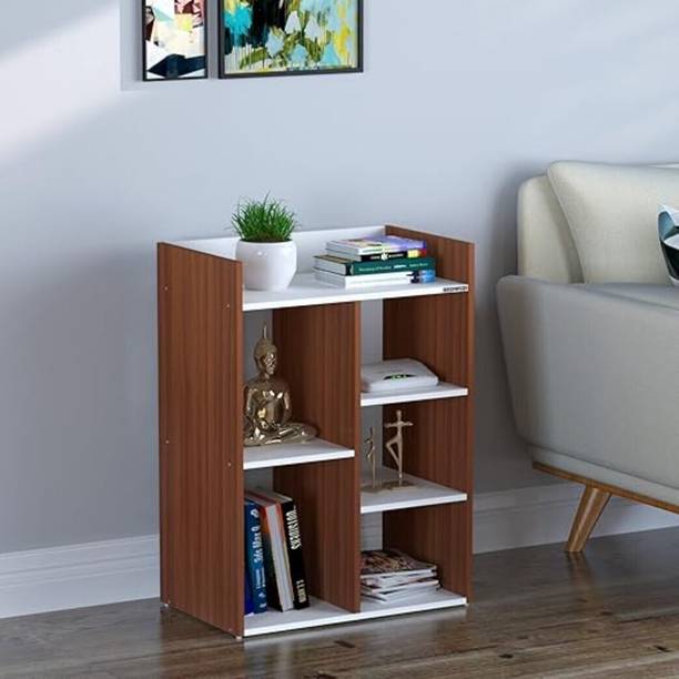KVS Furniture 5_shelf_brown & white_end_table_60x70x25 Engineered Wood Side Table