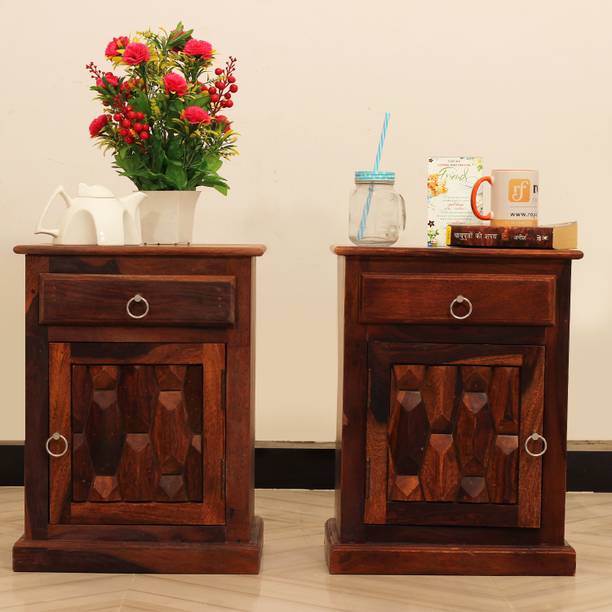 ROYAL FINISH SouthSeista, Ready to Use,Sheesham Wood,12-Month Warranty,Double Bedside Solid Wood Bedside Table