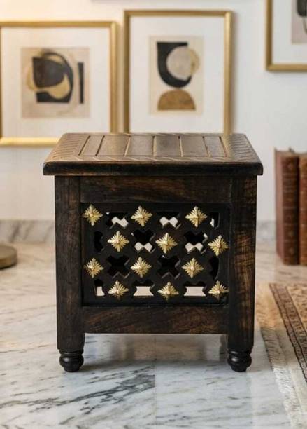 SUPER FINE HANDICRAF Solid Wood Bedside Table