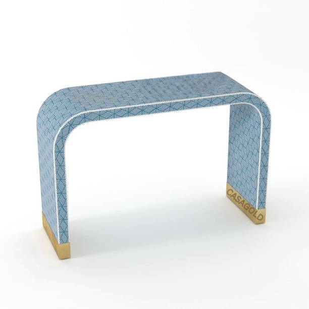JODHA Bone Inlay Geo Console Table Solid Wood Console T...