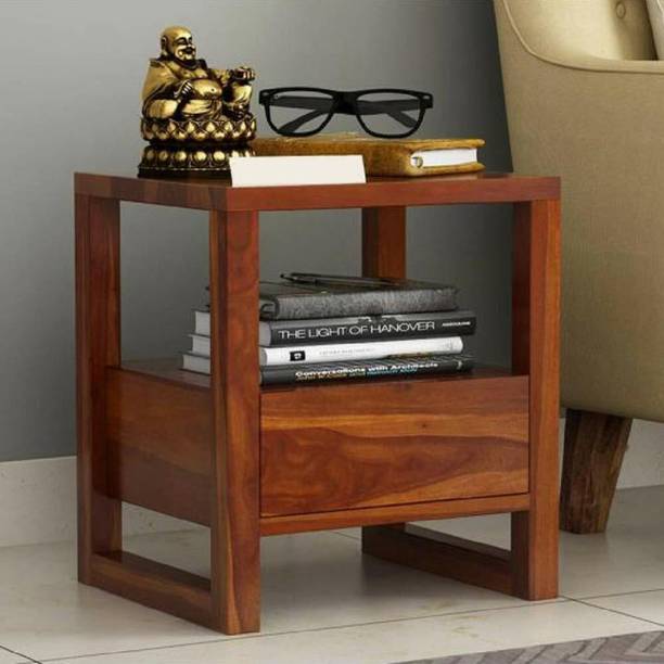 WOODSTAGE Sheesham Wood Bedside/Side/End Table With Drawer Storage For Bedroom/Living Room Solid Wood Bedside Table