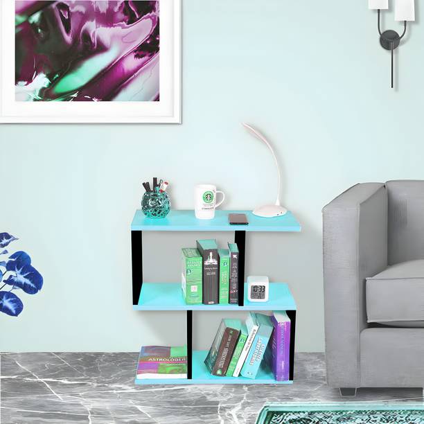 ShahQ S-Shape End Table in Engineered Wood Bedside Table