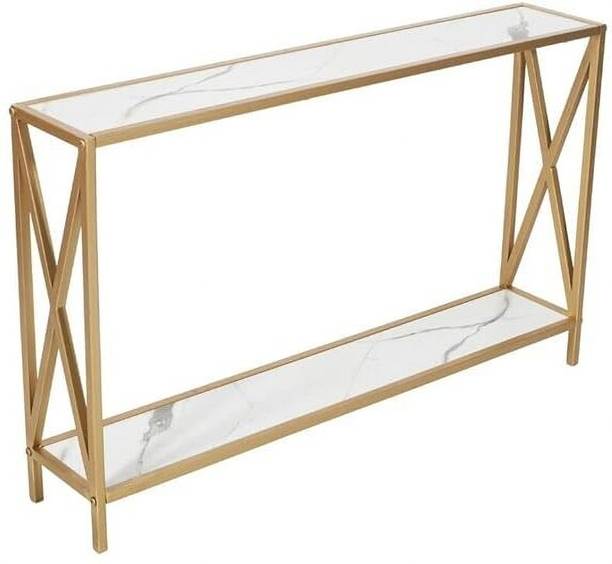 akriti Engineered Wood 2 Tier Console Table or Living Room Hall Bedroom Office Engineered Wood Console Table