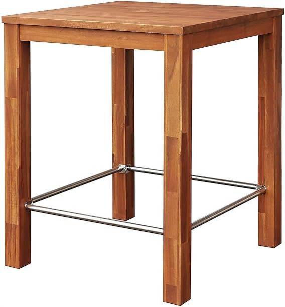 Indian Decor RW499 RW497 BAR Table Rectangular Side Table, Natural Bed Side Metal Side Table