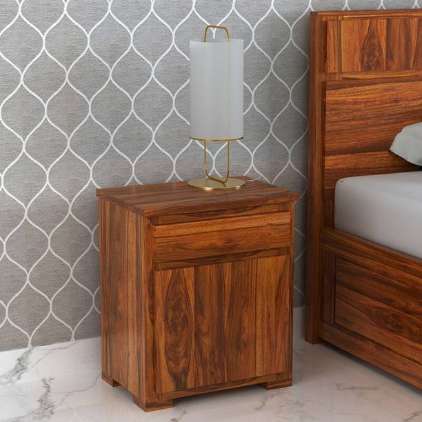 G.T ARTS Solid Sheesham Wood Bedside Table with 1 Drawer & 1 Door Storage Solid Wood Bedside Table