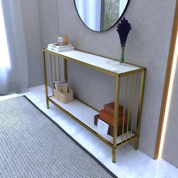 ELITE HOME DECOR Metal Console Table