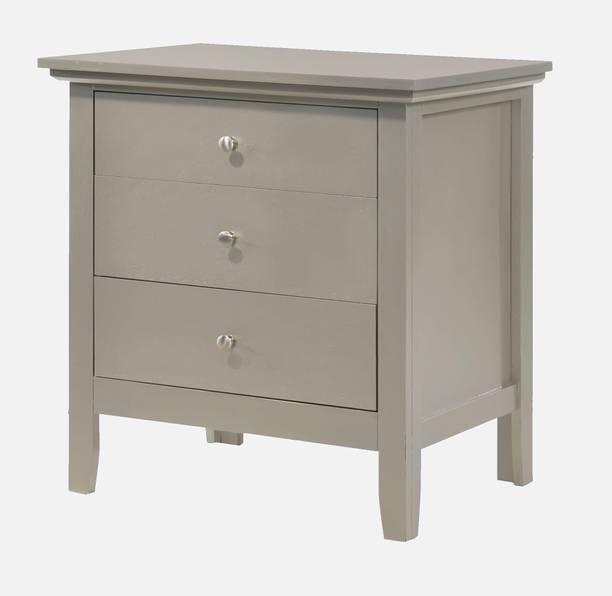 UNITEK FURNITURE 3 Drawers Bedside Table, Night Stand Table, Sofa Side Table, Solid Wood Bedside Table