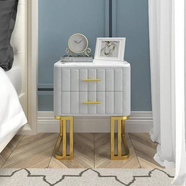 NG Decor Bedroom Living Room End Side Table With Storage Drawer Cabinet Night Stand Engineered Wood Bedside Table