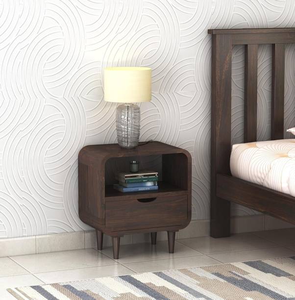 GOYALINTERIOR Sheesham Wood Bedside Table For Bedroom/Wooden End/Nightstand Lamp Table Solid Wood Bedside Table