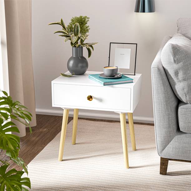 KUBER INDUSTRIES Solid Wood Bedside Table