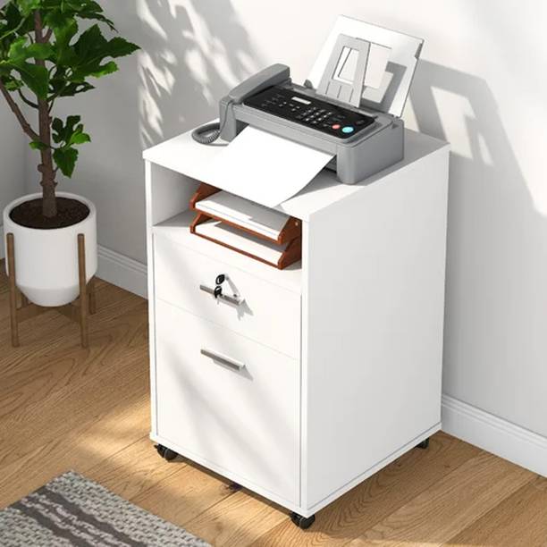 MONTAGE File Cabinet with 2 Drawer 1 Open Storage with Lock System Engineered Wood Side Table