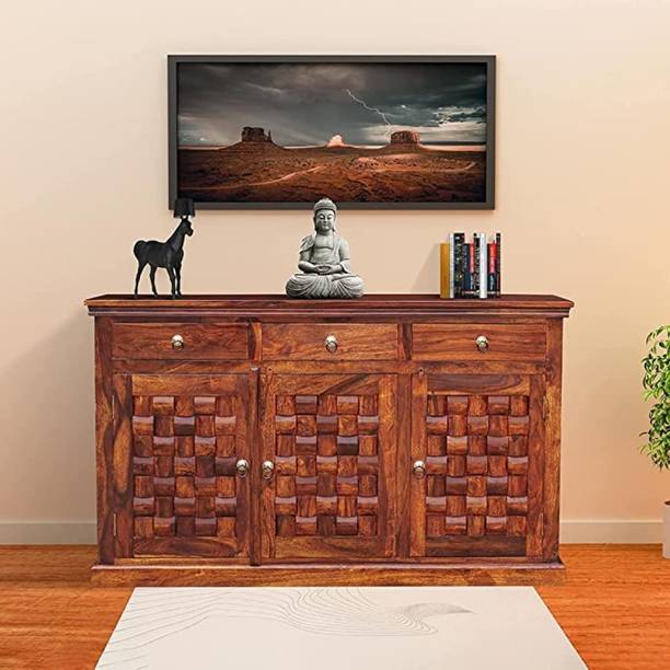 BARZISN Solid Sheesham Wood Console Table For Bed Room , Living R