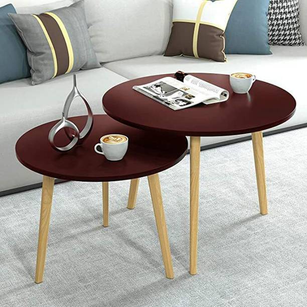 Decorhand Antique Wooden Foldable Side Table For Living Room Solid Wood End Table