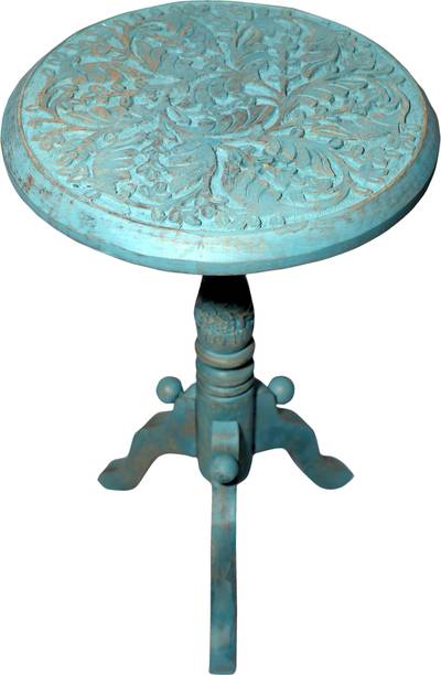 Decorhand Mango Wood Beautiful Carved Side Table Solid Wood Side Table